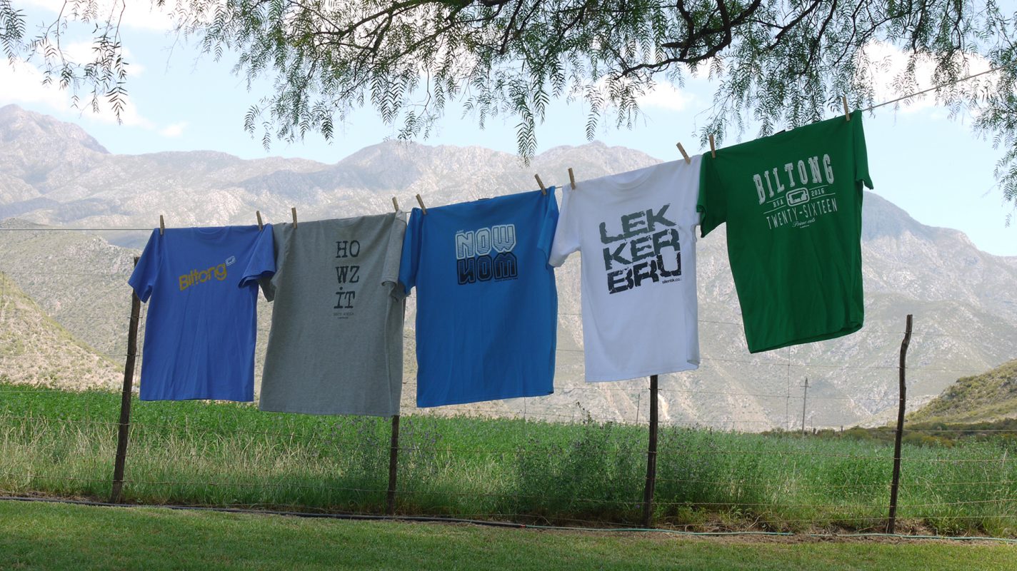 Hanging t-shirts